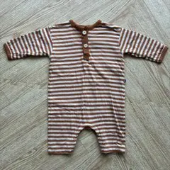 PETITBATEAUボーダーロンパース　12M/74cm