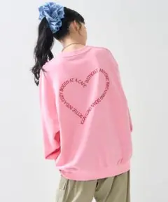 FREAK'S STORE ハート刺繍スウェットカットソー　総刺繍