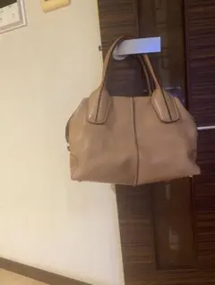 トッズ　ハンドバッグ　2way　レザー　 ベージュ系 取り外し可能ストラップ