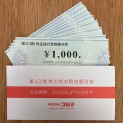 コジマ お買物優待券 9,000円分