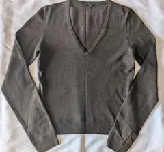 【今季トレンドカラー】theory ブラウン Vネック ニット サイズ2