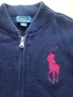 ポロラルフローレン　ビッグポニー　セーター　カーディガン　トップス　紺　120