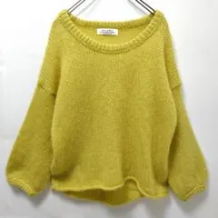 Adam et Ropé　イエロー　オーバーサイズ ニット　モヘア混