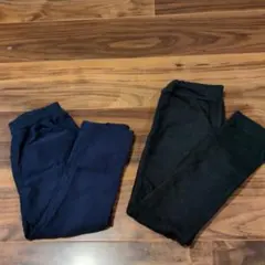 ネイビーストレッチパンツ100㌢とブラックのコットンレギンス 120cm