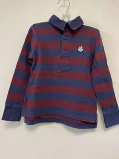 プチバトー　ボーダーラガーシャツ　4ans 104cm