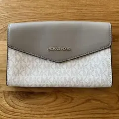 MICHAEL KORS ポーチ ブラウングレーホワイト