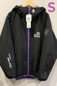 GUエヴァンゲリオンウィンドプルーフシェルパーカー　黒Sサイズ ジーユー