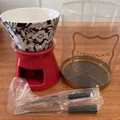 チョコレートフォンデュセット 赤色 陶器のサムネイル