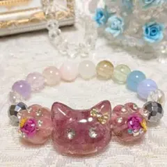 猫ちゃん ケープアメジスト×満天天珠 猫ちゃんの願いブレス - メルカリ