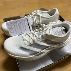 アディダス ADIZERO EVO SL WOVENメンズ ホワイト/シルバー