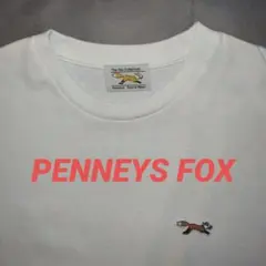 PENNEYS FOXロゴ Tシャツ 白 M ワンポイント ボックス ゆるだぼ