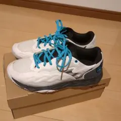Mizuno テニスシューズ ホワイト/ブラック/ブルー