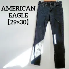 1点物❗️AMERICAN EAGLE 【29×30】ブラック スキニーデニム