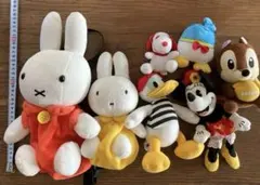 【ぬいぐるみ等7点】ミッフィー、ミニー、ドナルド等