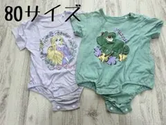 ★Yu_Yu様専用【男女双子】バースデイ　半袖ロンパース　80