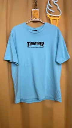 THRASHER 水色 Tシャツ Mサイズ