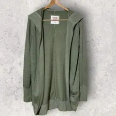 最安値‼️美品‼️Mossimo フード付きカーディガン 【M】オリーブグリーン