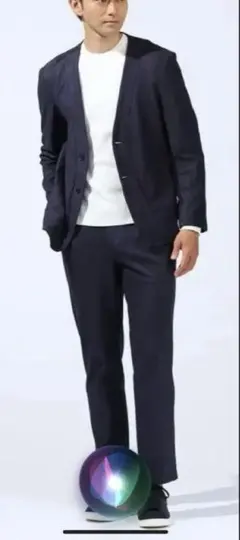 新品　はるやま上下セットアップスーツ　 ノーカラーリラックス カジュアルスーツ