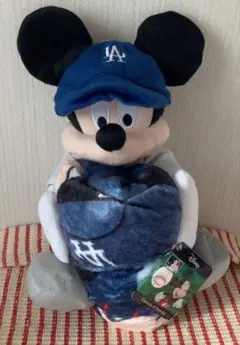 MLB ドジャース　ミッキー　ミッキーマウス　ぬいぐるみ　野球　メジャーリーグ ドジャース ディズニー ミッキー ぬいぐるみ ブランケット タグ付き