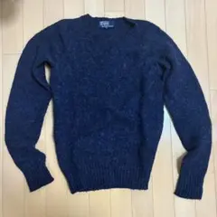 Ralph Lauren Vネック　ニット　ネイビー　S