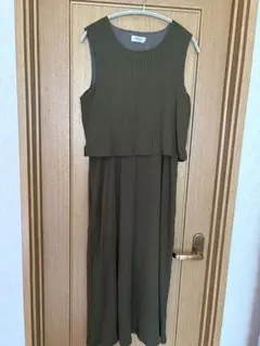 RIKKA FEMME ノースリーブワンピース カーキ Mのサムネイル