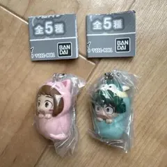 ②僕のヒーローアカデミア　おくるみますこっとチャーム　緑谷出久　麗日お茶子