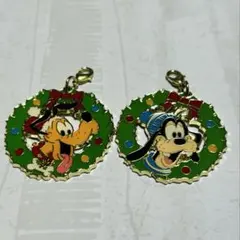 ディズニー　ミッキー ミニー プルートチャーム　ジャングルカーニバル　クリスマス