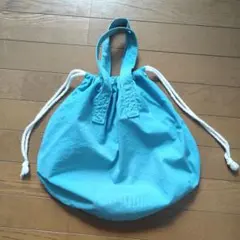 Ron Herman ロンハーマン★バッグ 巾着トートハンド 水色青ブルーのサムネイル