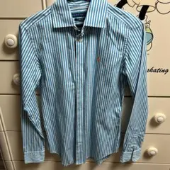 Ralph Lauren 青白ストライプ長袖シャツ