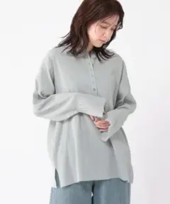 TODAYFUL 長袖 ヘンリーネック シアーカットソー ベージュ - メルカリ
