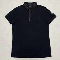 Y2K 00s DIESEL ダメージデニムカラー ジップ　ポロシャツ