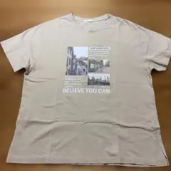 COLZA フォトプリント Tシャツ ベージュ M