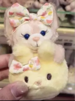 香港ディズニー　イースター　リーナベル　カチューシャカスタム　ふわふわマスコット