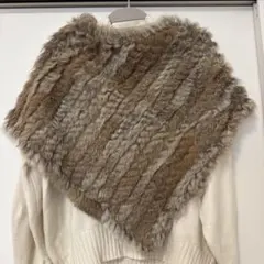 ¨̮♡︎ラビットファー　ショール