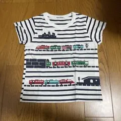 familiar 列車プリント Tシャツ 100cm
