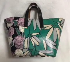 MARNI MARKET ピクニックバッグ フラワーカフェ ブルー 保存袋付
