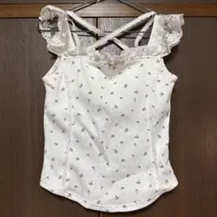 しまむら 愛野えり キャミソール 小花柄 L ブラトップ