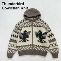 カウチンセーター カナディアンニット サンダーバード ウール フーディ（9931