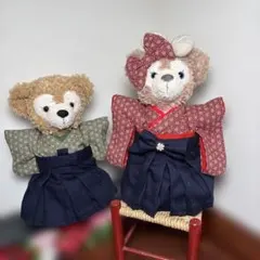 ダッフィー シェリーメイ ひな祭り衣装 お雛様 お内裏様 着物 袴 ぬい
