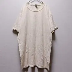 ギルダン Tシャツ クルーネック 半袖 ロゴ L 白 綿 デイリー