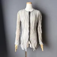 高級 トマソステファネリ シルク100% ビーズ刺繍 トップス F 55/10 