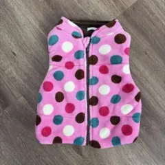 ピンクドット柄ベビーベスト