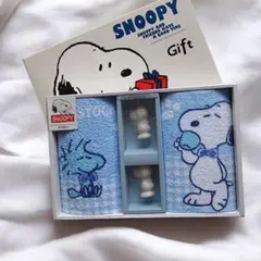 【訳あり】大阪西川 スヌーピー タオルセット フェイスタオル＆ソープ