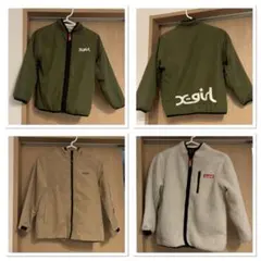 xgirlstages ジャケット 2点セット (ベージュ&カーキ・ボア)