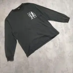 アシックス asics プリントTシャツ ビッグサイズ (L) 長袖 ブラック