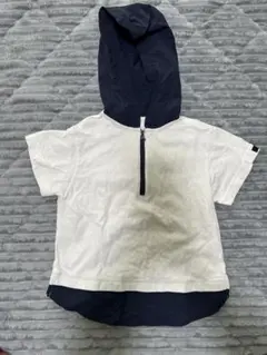 GU ホワイト/ネイビー Tシャツ 110