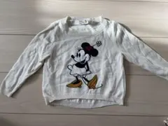 Disney ミニーマウス 刺繍セーター 100cm