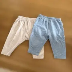 ハーフパンツ 100cm アイボリー・ライトブルーセットで。