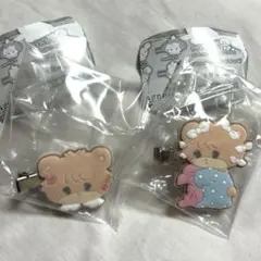 mikko フロッキーヘアクリップ ガチャガチャ ラテ2つセット
