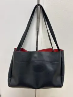 GLOBAL WORK ブラックレッドトートバッグ